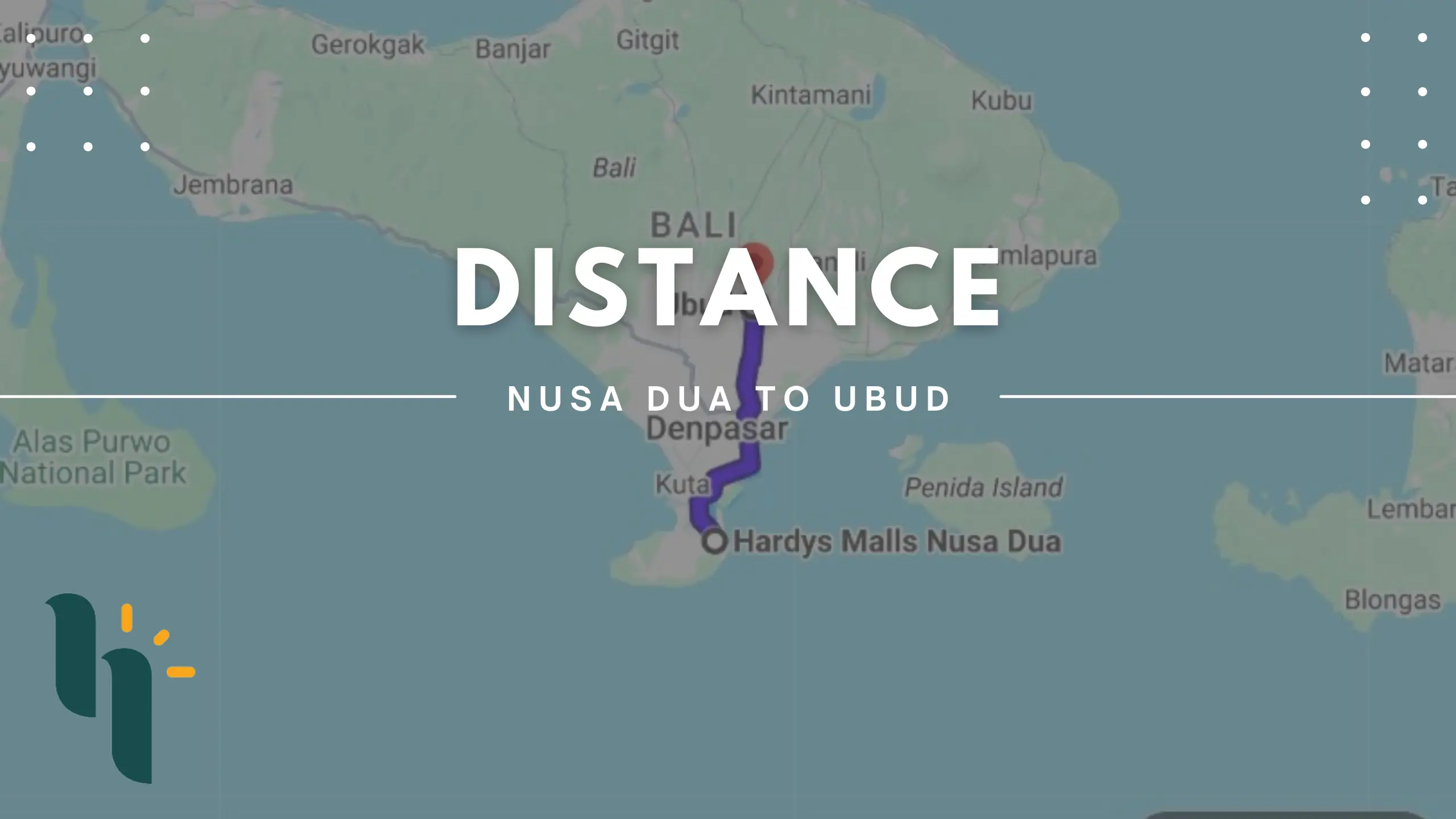 Nusa Dua to ubud distance